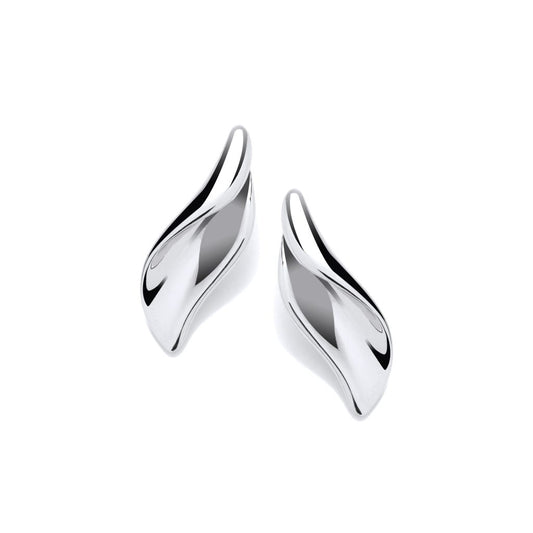 Silver Breaking Wave Earrings