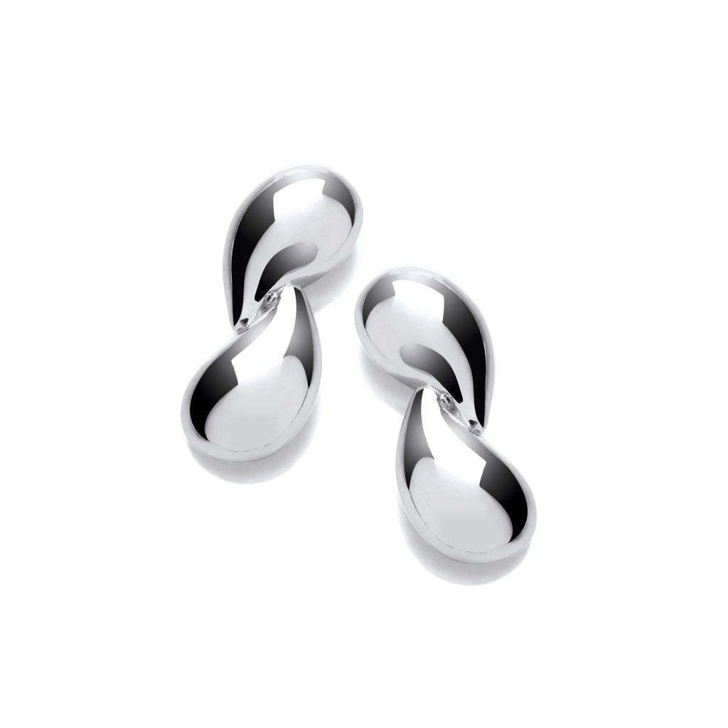 Silver Yin Yang stud Earrings