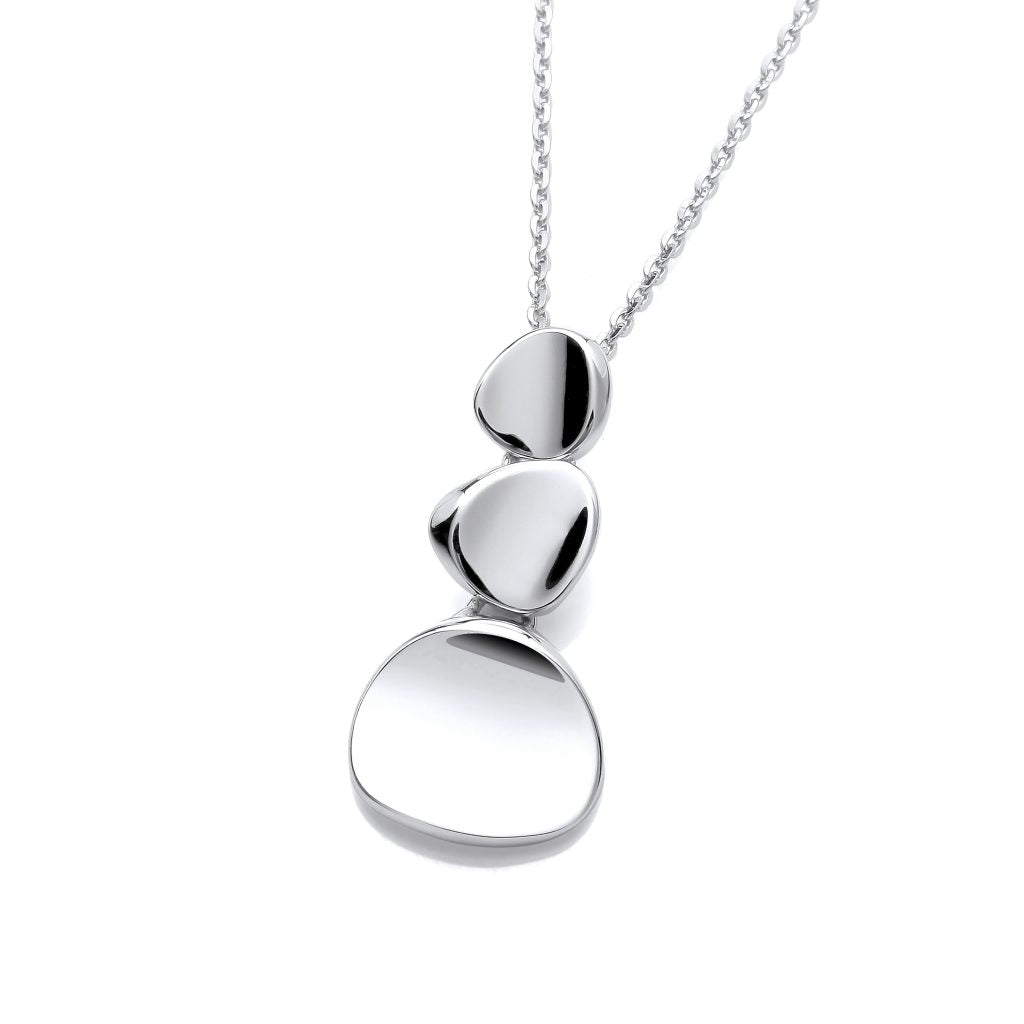 Silver Pebbles Drop Pendant