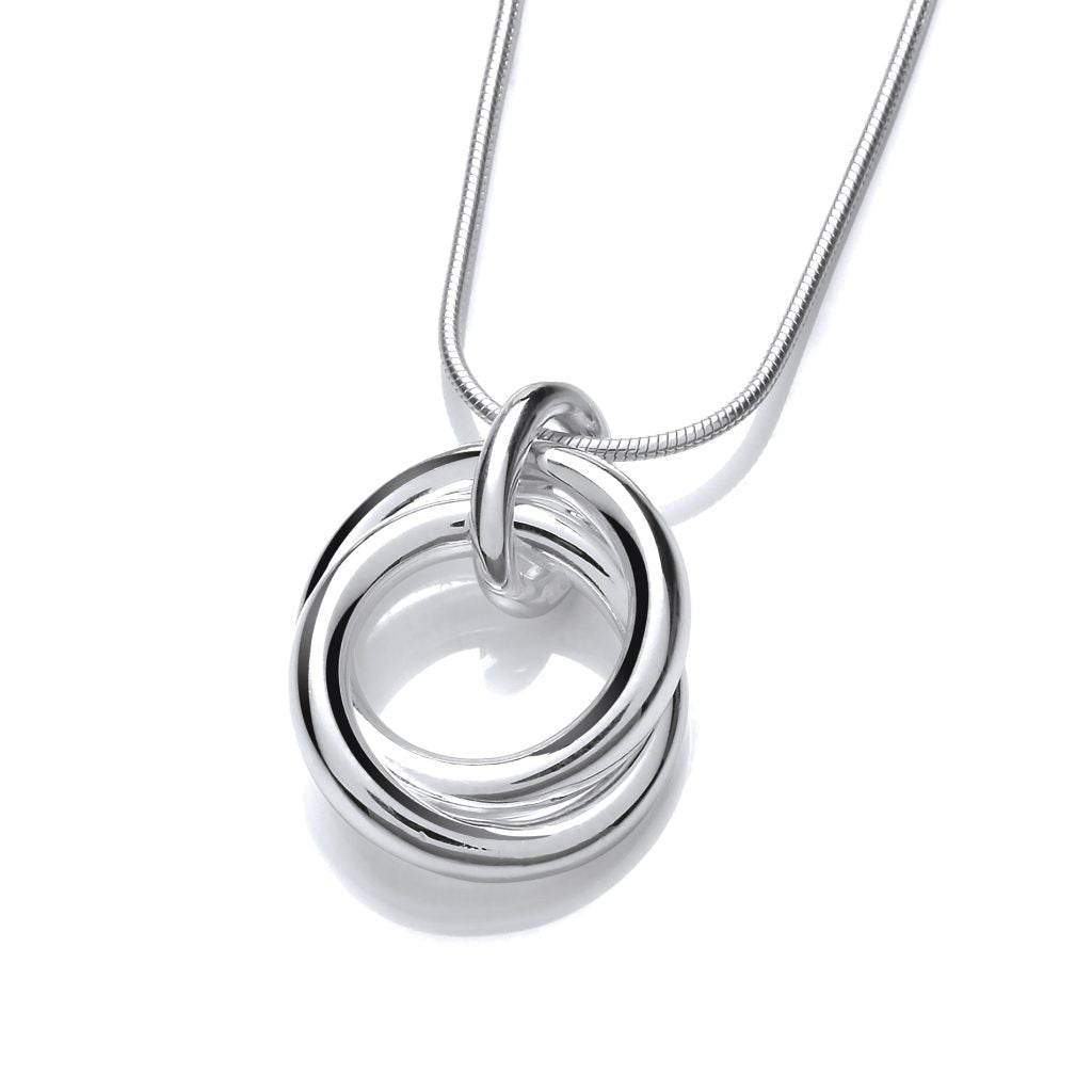 Silver Double Hoop Pendant