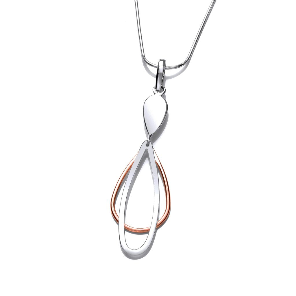 Sterling Silver and Copper Ballerina Pendant