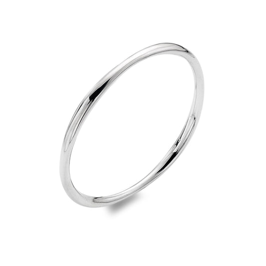 Silver circular bangle