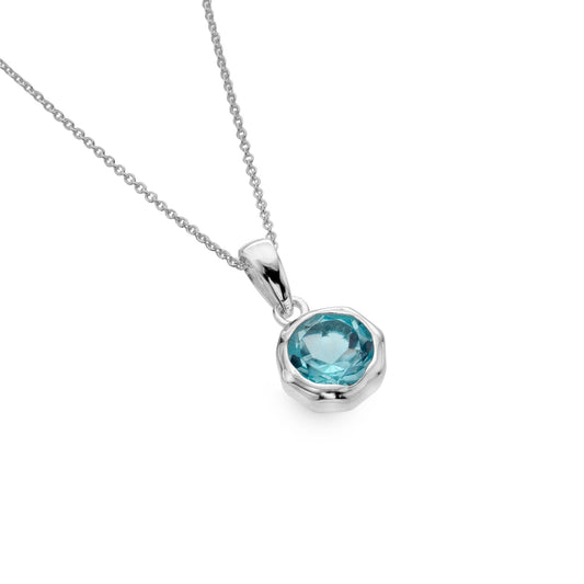 Silver and Blue Topaz necklace