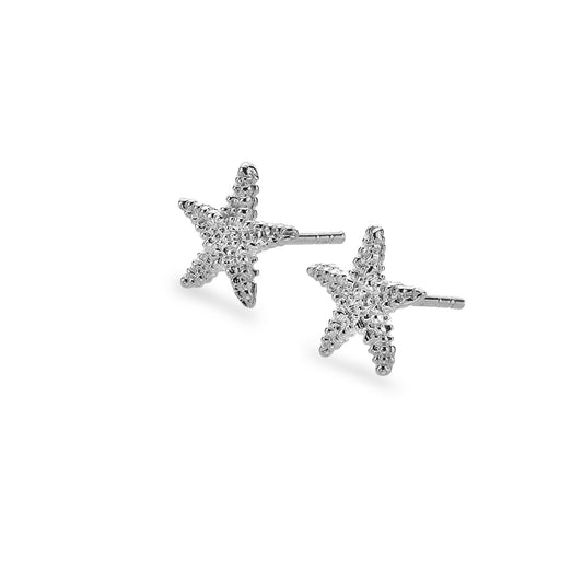 Silver Starfish stud earrings