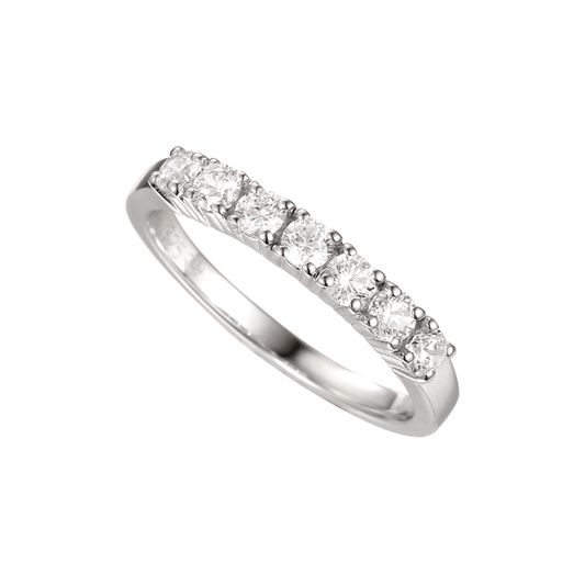 Silver and cubic zirconia eternity ring