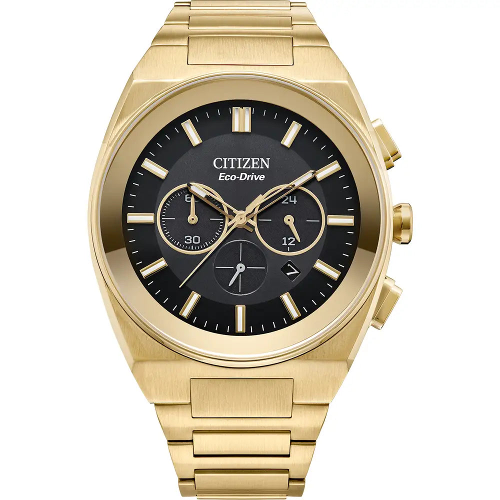 Gents Citizen Eco-Drive Modern Axiom Chronograph Stainless Steel Watch