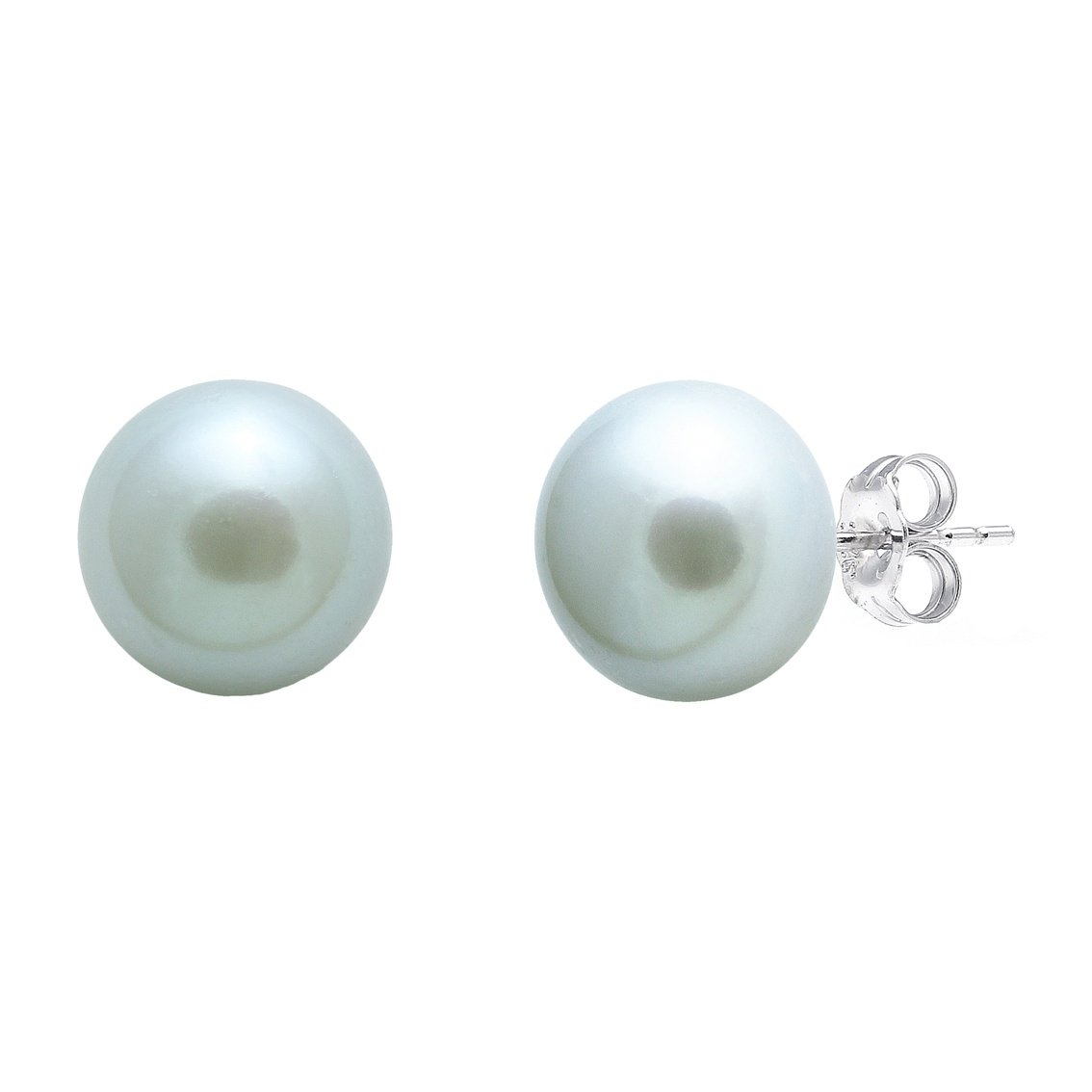 Grey freshwater pearl stud earrings