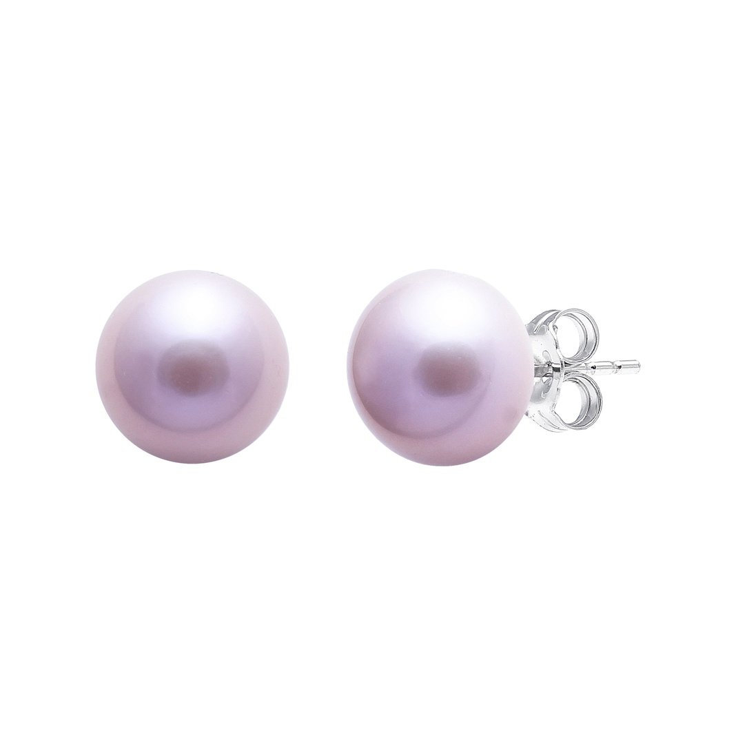 Pink freshwater pearl stud earrings