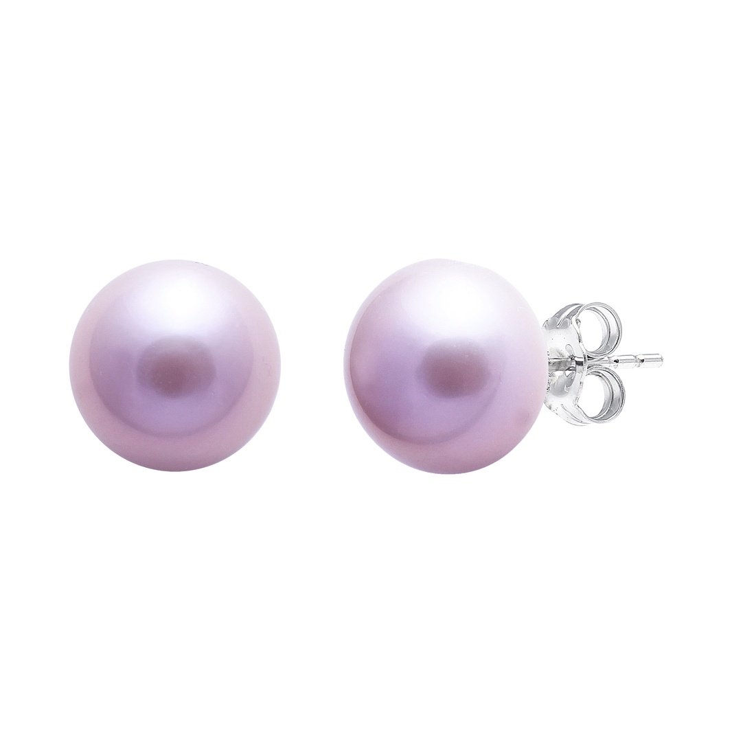 pink freshwater pearl stud earrings