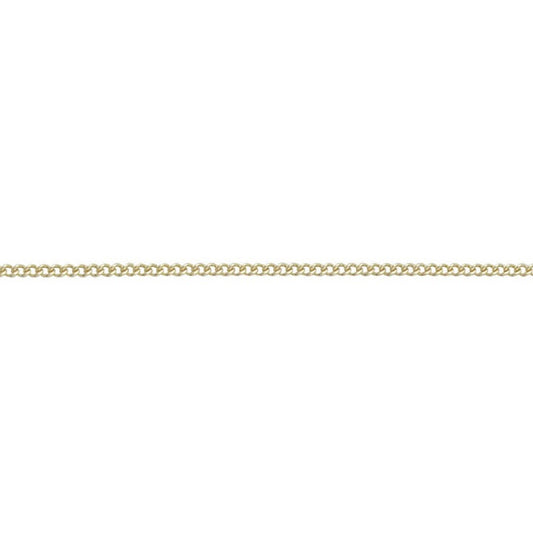 9ct Gold curb chain 18"