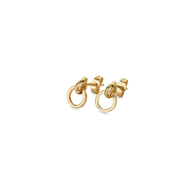 9ct Gold rio drop stud earrings