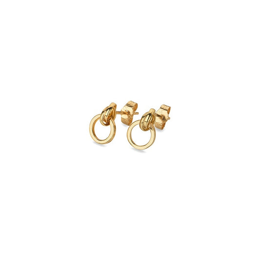9ct Gold rio drop stud earrings