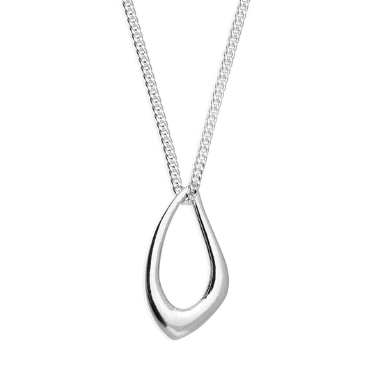 Silver teardrop pendant