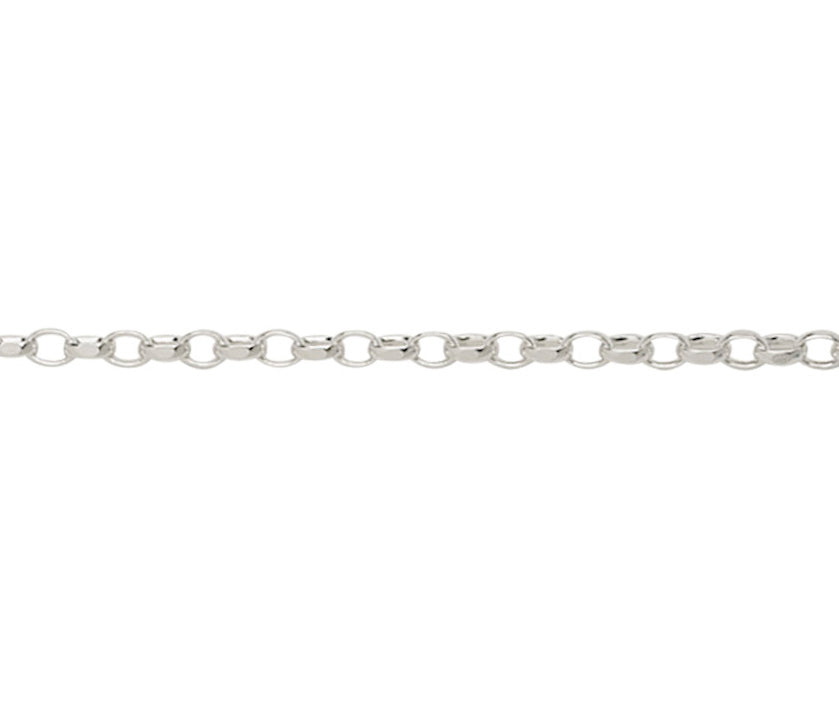 Silver oval filed belcher bracelet