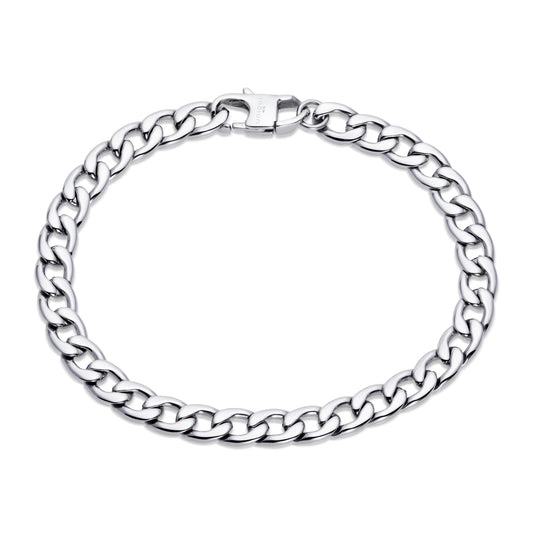 Stainless steel curb chain bracelet