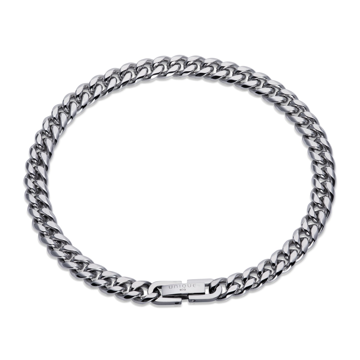 Stainless steel curb chain bracelet