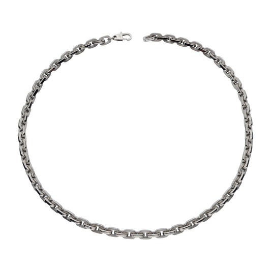 Gents Stainless Steel flat oval link chain