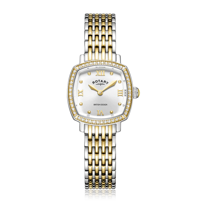 Ladies Rotary Traditional Crystal Set watch.
