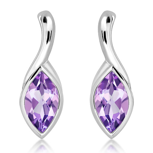 Unique Silver and Amethyst earrings