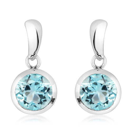 Unique Silver and Topaz drop earrings