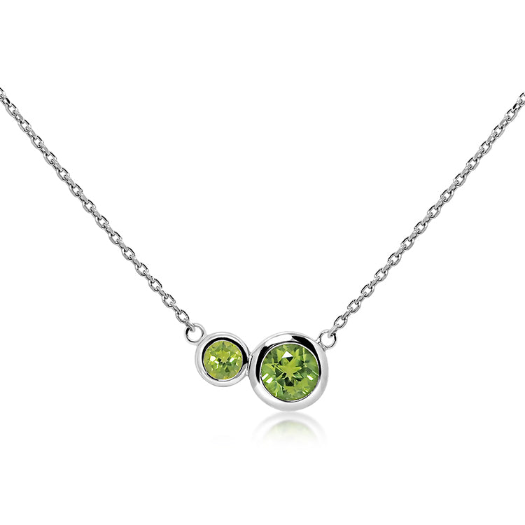 Silver and Peridot pendant