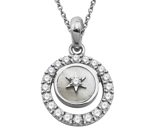 Silver and CZ pendant