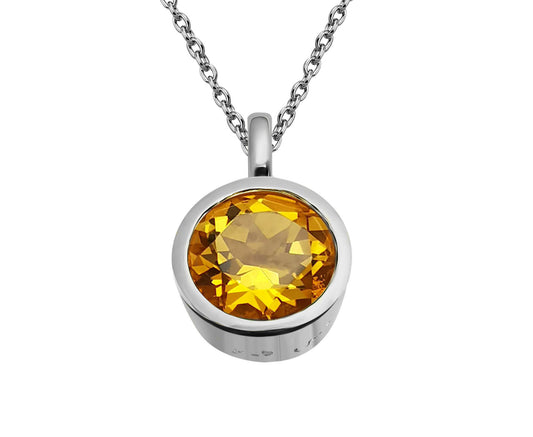 Silver and Golden Citrine pendant