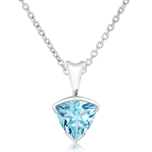 Silver and Blue Topaz pendant
