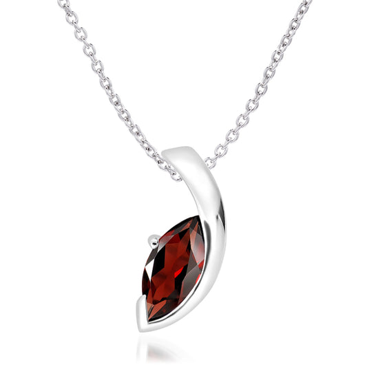 Silver and Garnet pendant