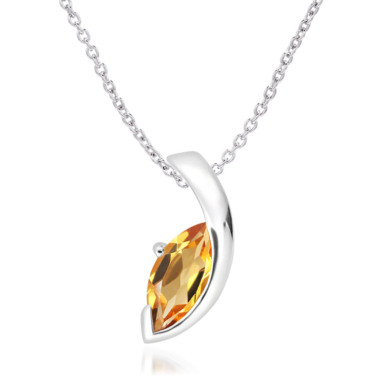 Silver and Golden Citrine pendant