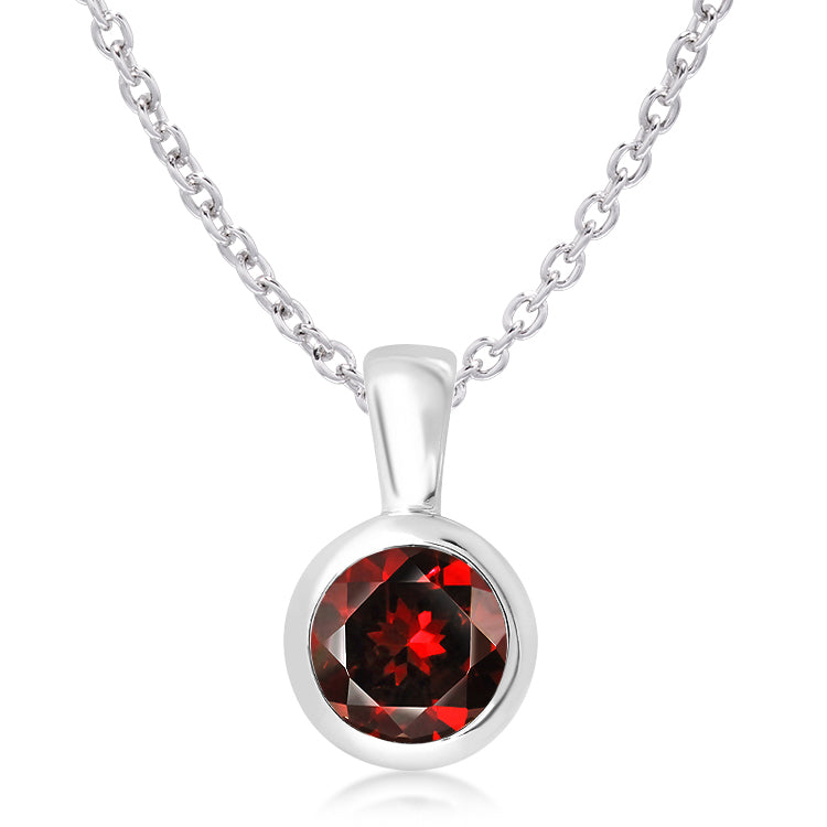 Silver and Garnet pendant