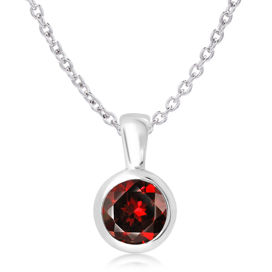 Silver and Garnet pendant
