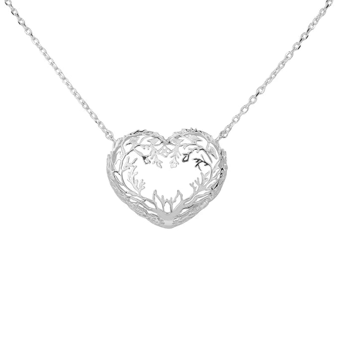 Laura Ashley Firbeck Toile Heart Necklace