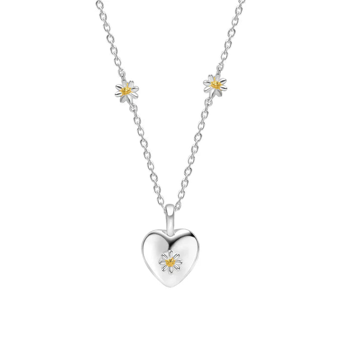 Laura Ashley Kids- Everingham Meadow Daisy Heart Necklace