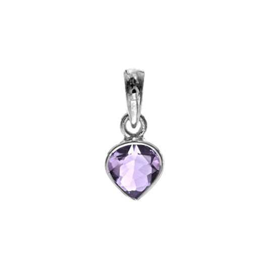 Silver and Amethyst teardrop pendant.