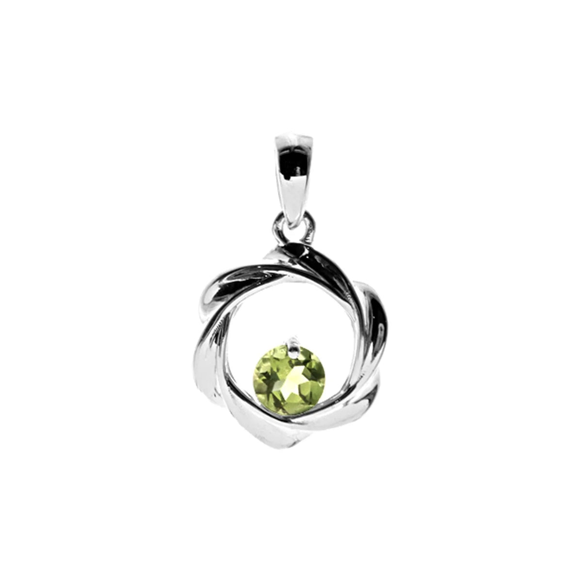 Silver and Peridot pendant