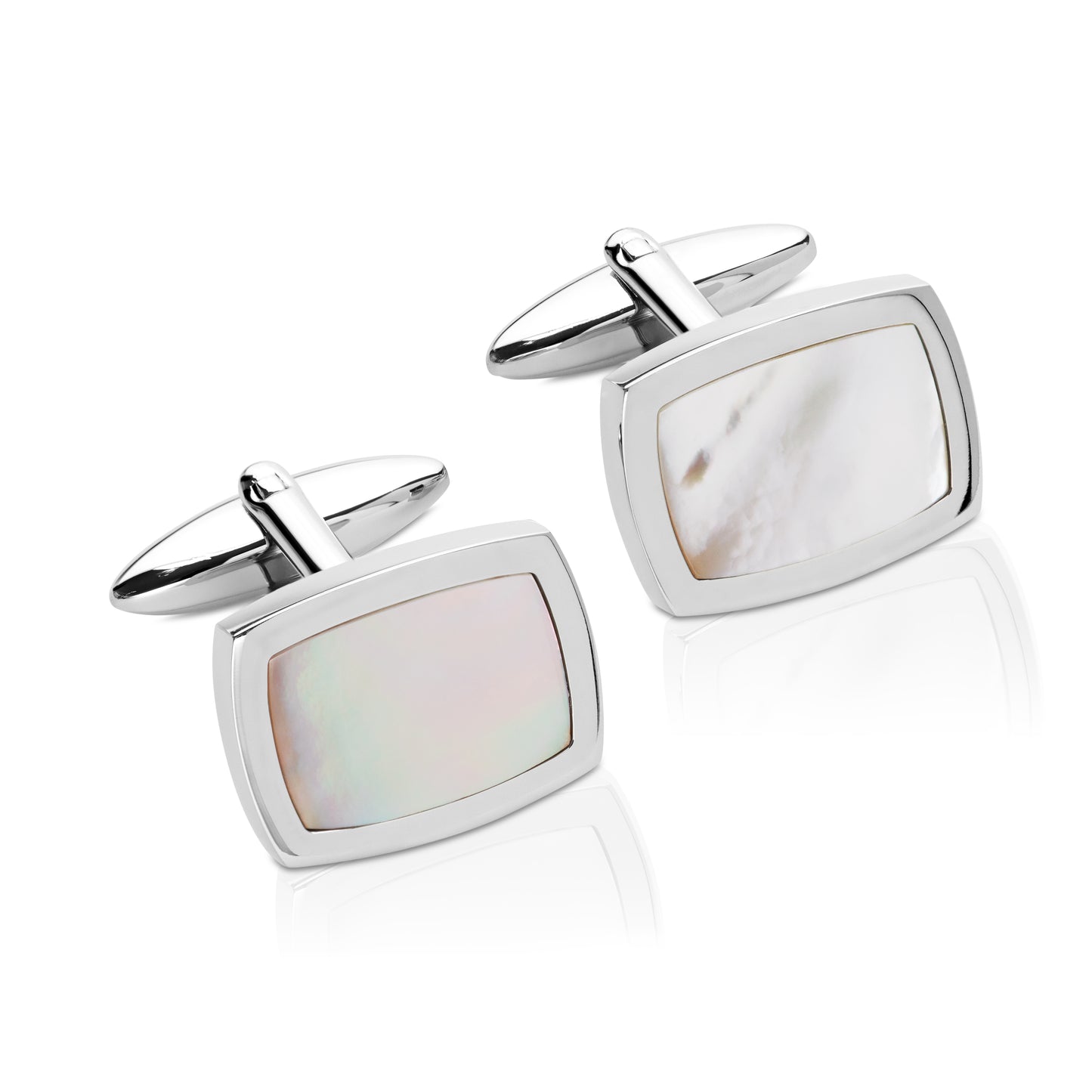 Stainless Steel and mother of pearl cufflinks