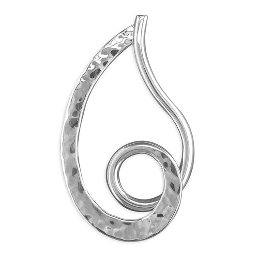 Silver Open Teardrop with loop pendant