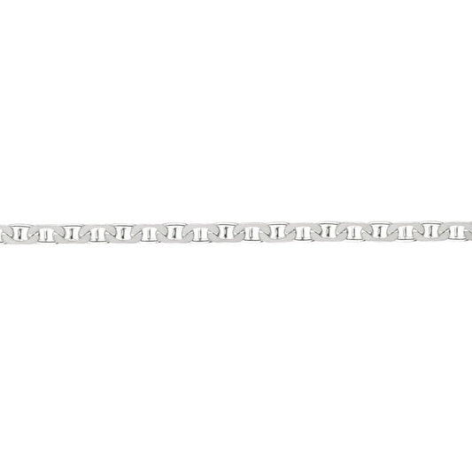 Silver Anchor Curb Bracelet