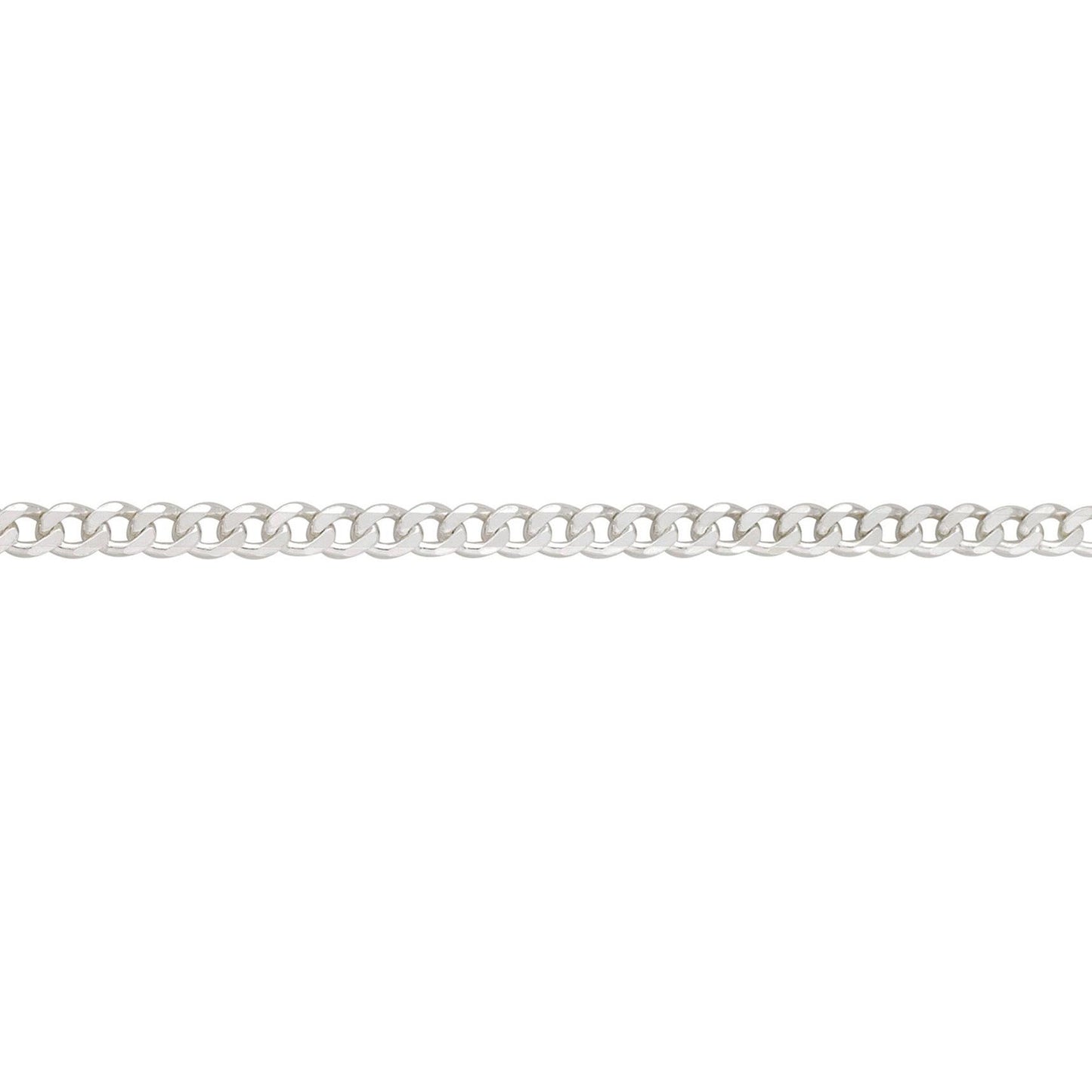 Silver metric curb bracelet