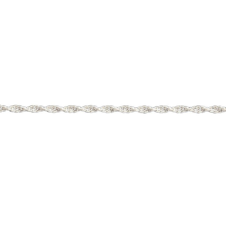 Silver rope chain bracelet