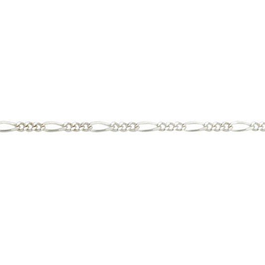 Silver Filed Figaro Bracelet.