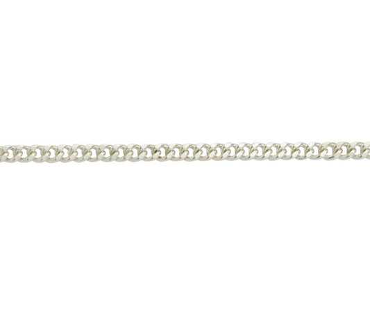 Silver Filed Curb chain 20"