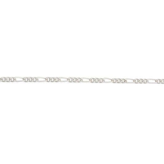 Silver Figaro bracelet.