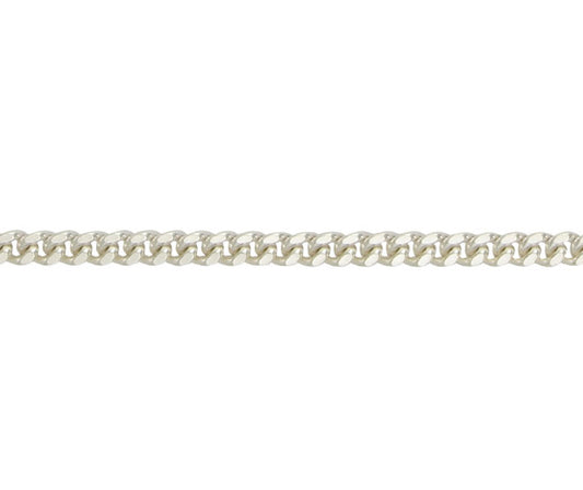 Silver filed curb chain