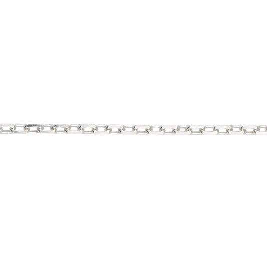 Silver angle filed trace chain 20"