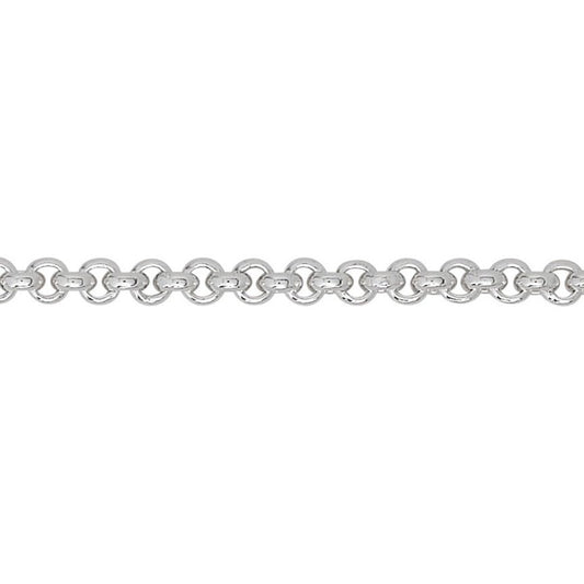 Silver Round Belcher Bracelet.