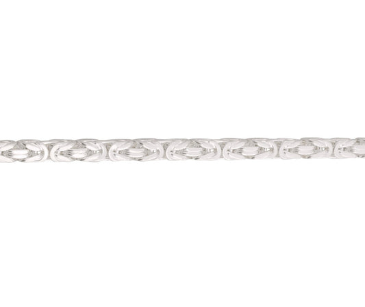 Silver byzantine chain 20 inches long