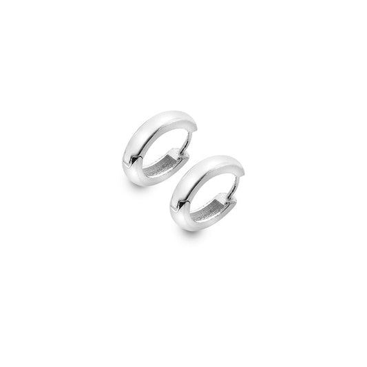 Silver chunky hoop earrings