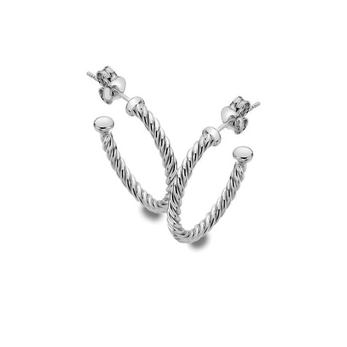 Silver hoop earrings